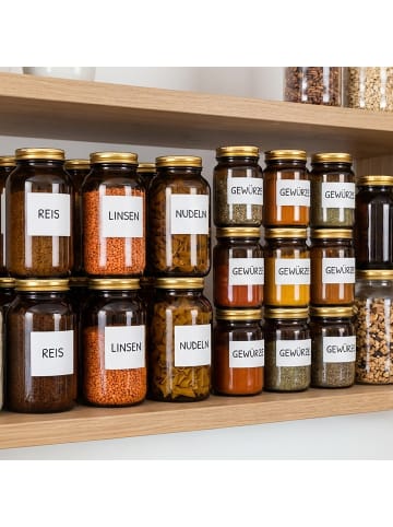 relaxdays 5x Braungläser in Braun/ Gold - 250 ml