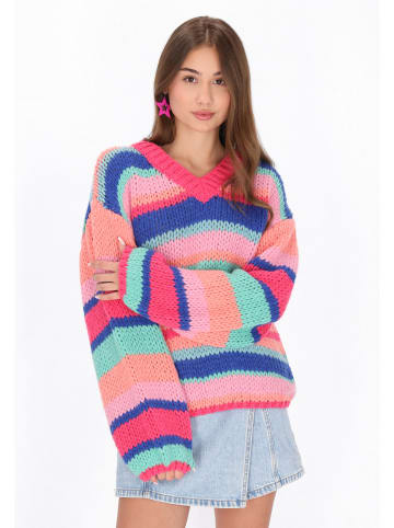 myMo Women Sweater in orange multicolor