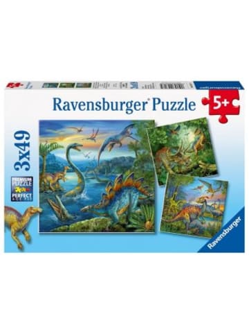 Ravensburger Verlag GmbH Spiel - Kinderpuzzle 3x49 Teile - Faszination Dinosaurier