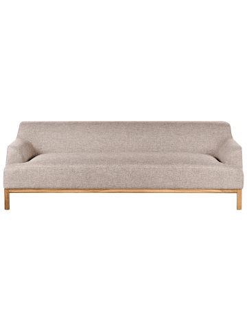 Beliani 3-Sitzer Sofa SOSJO in Braun - (W) 219 x (H) 74 x (L) 83 cm