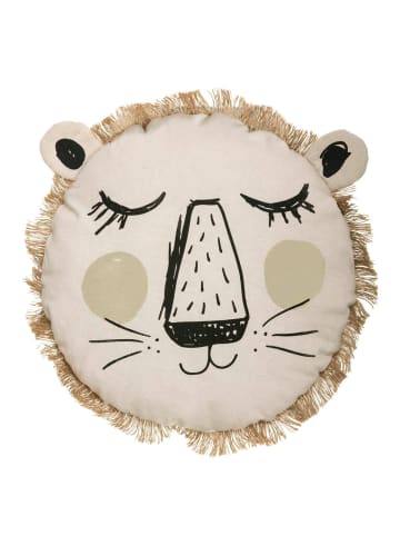 Atmosphera Créateur d'intérieur Rundes Kissen LÖWE in Beige, (B) 44 x (H) 13 x (L) 44 cm