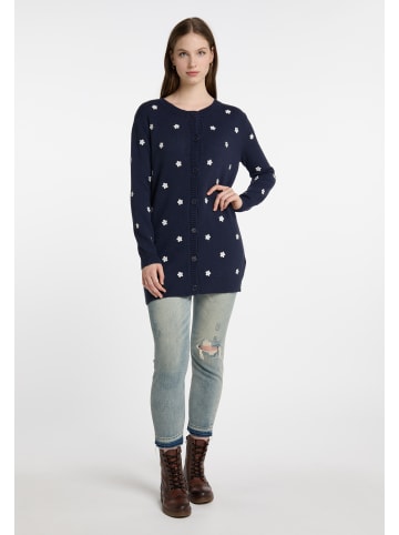 DreiMaster Damen Strickjacke Mit Stickerei in Marine