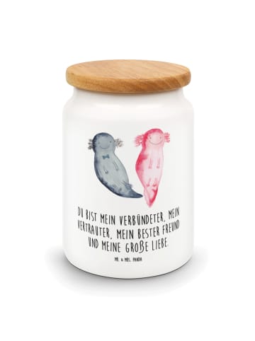 Mr. & Mrs. Panda Keksdose Axolotl Freundin mit Spruch in Weiß