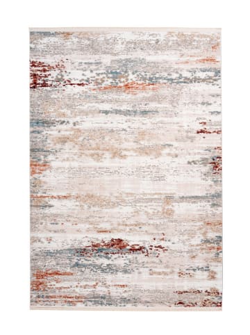 Kayoom Wohnzimmer Teppich – Vintage Teppich Akropolis 325 80 x 150 cm in grau - lachsrosa - rechteckig