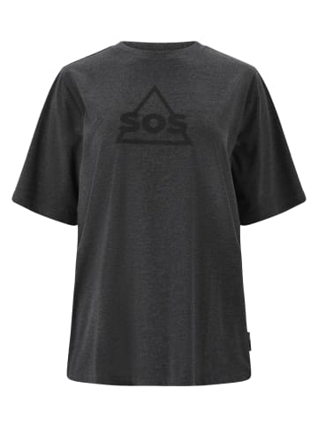 SOS T-Shirt Kvitfjell in 1011 Dark Grey Melange