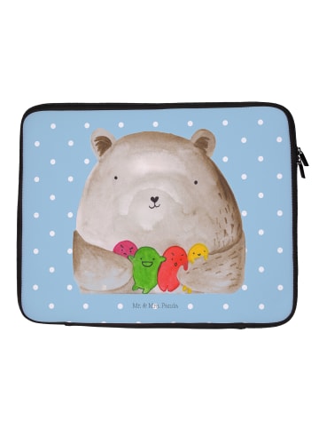 Mr. & Mrs. Panda Notebooktasche Bär Gefühl ohne Spruch in Blau Pastell