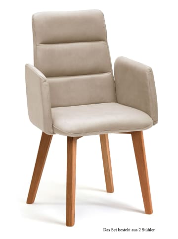 58 aufm Kessel ARMLEHNSTUHL (2er-Set) Darelle 52x92x60 Eiche geölt/Espresso