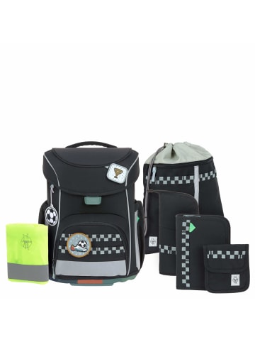 Lässig School Set Slim Unique - Schulranzen Set 7tlg. (Turquoise) in schwarz