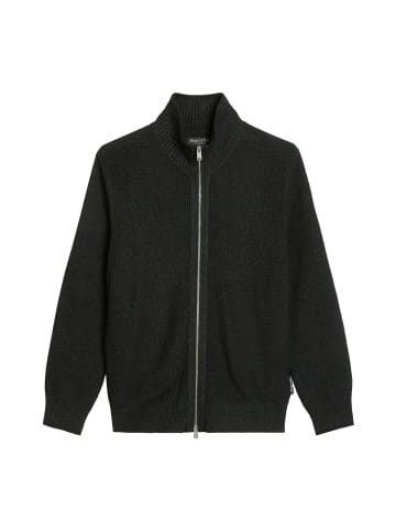 Marc O'Polo Strick-Trainingsjacke in dark grey melange