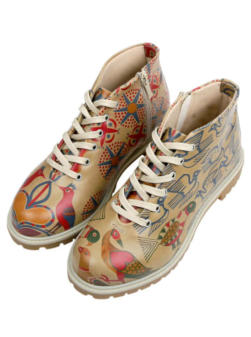 Dogo Shortcut Boots - Love Birds in Beige