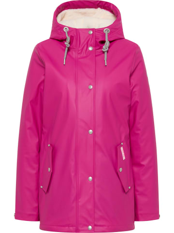 myMo Regenjacke Mit Webpelzfutter in Fuchsiapink