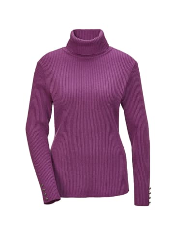 GOLDNER Rollkragenpullover in maulbeere