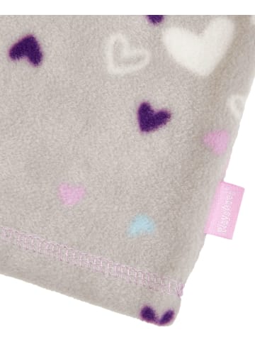 Playshoes Fleece-Schlauchschal Herzchen in grau