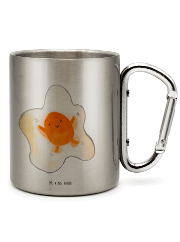 Mr. & Mrs. Panda Tasse Spiegelei Ei ohne Spruch in Silber