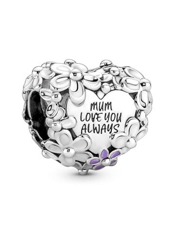 Pandora Silber Charm Mum Gänseblümchen-Herz