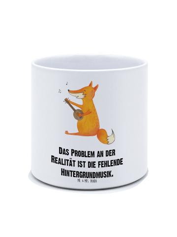 Mr. & Mrs. Panda Pflanzenkübel groß Fuchs Gitarre mit Spruch in Weiß