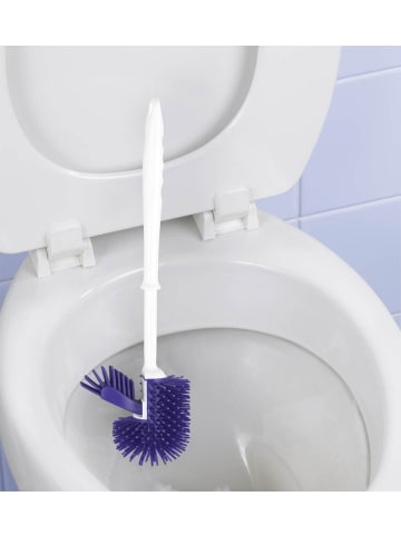 Maximex Selbstreinigende WC-Bürste + Behälter in Weiß, (B) 14 x (H) 42 x (L) 14 cm