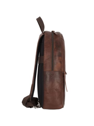 mano Don Paolo Rucksack Leder 41 cm Laptopfach in braun