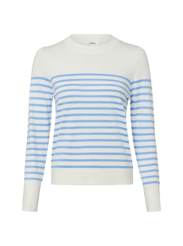 s.Oliver Strickpullover in weiß hellblau - 0001