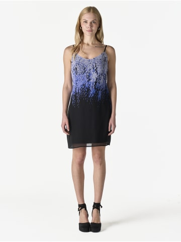 KOROSHI Kurz bedrucktes Trägerkleid in Schwarz