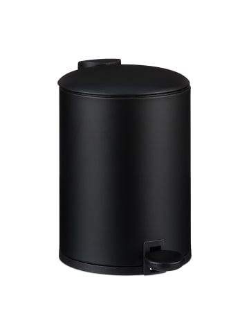 relaxdays Mülleimer Bad in Schwarz - 3 l