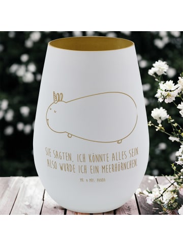 Mr. & Mrs. Panda Laterne Einhorn Meerschweinchen mit Spruch in Weiß
