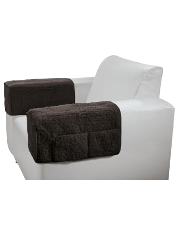 Erwin Müller Schafschurwolle Armlehnenschoner 2er-Pack in braun