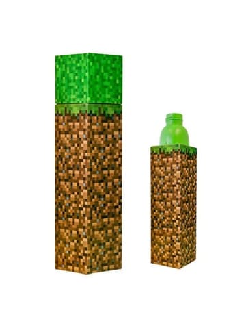 Kids Licensing Minecraft Trinkflasche in Form des Würfels aus dem Spiel Erde Grass 3 Jahre