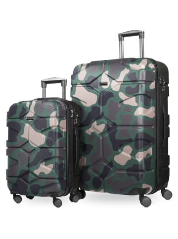 Hauptstadtkoffer X-Kölln - 2er Kofferset Trolley-Set Rollkoffer, TSA, (S & L) in Camouflage