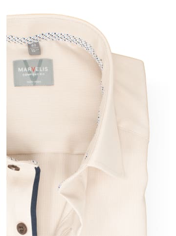 MARVELIS Comfort Fit Businesshemd in Beige 21