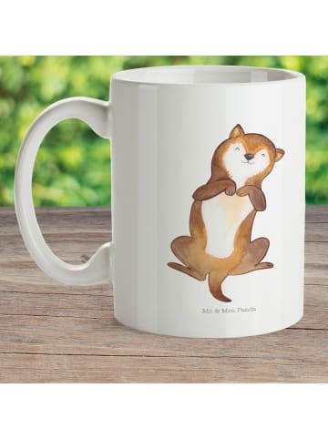 Mr. & Mrs. Panda Kaffeetasse Hund Streicheln ohne Spruch in Weiß