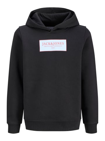 JACK & JONES Junior Kapuzenpullover in Black