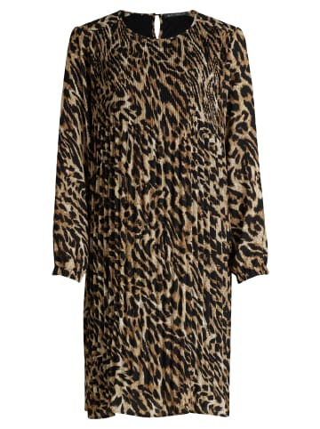 Betty Barclay Plisseekleid langarm in Schwarz/Beige