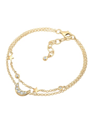 Elli Armband 925 Sterling Silber Astro, Halbmond, Sterne, Stern in Gold
