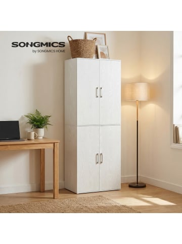 VASAGLE Aktenschrank Custos-old in Weiß - (B)60 x (H)180 x (T)40 cm