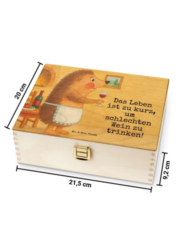 Mr. & Mrs. Panda Tee Box Igel Wein Design mit Spruch in Weiß