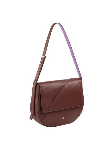 DuDu Formentera Schultertasche Leder 34 cm chocolate brown