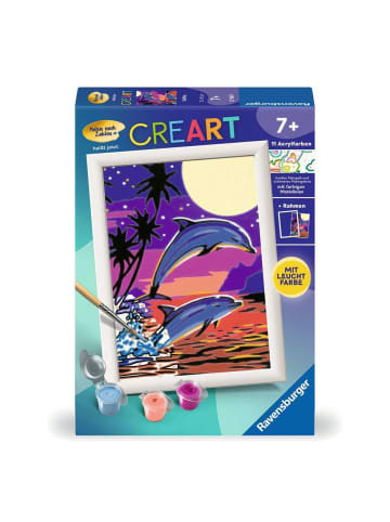 Ravensburger Malprodukte CreArt, Malen nach Zahlen Kinder - Delfine Malen nach Zahlen Kinder Ab 7 Jahre in bunt