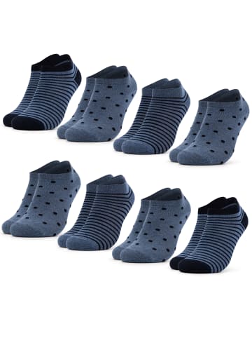 Occulto 8er Pack Sneaker Socken Muster  Maja in Blau