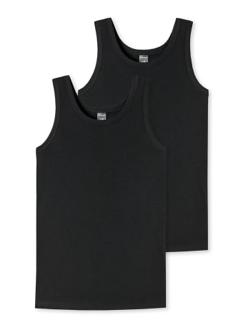 Schiesser Tank-Tops 2er-Pack Basic Kids in Schwarz