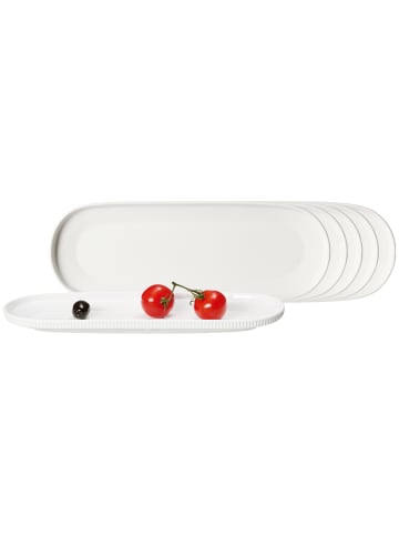 Ritzenhoff & Breker 6er Set Servierplatten Kelly in 30,5 x 11 cm in weiß