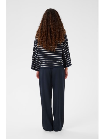 Soaked in Luxury Strickpullover SLSpina Baggy fit in Salute with White stripes