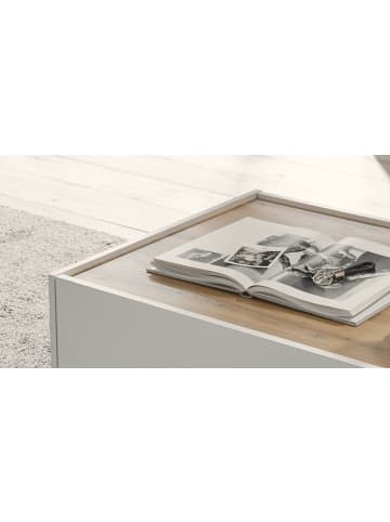 Furn.Design Wohnwand 4-teilig weiß, Eiche Wotan 400 cm