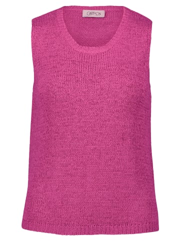 CARTOON Strick-Top mit Rundhalsausschnitt in Magenta Haze