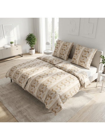 Traumschloss Renforcé Bettwäsche - gemustert, sand in braun