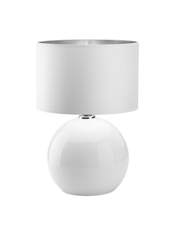 Licht-Erlebnisse Tischlampe (B)35 x (L)35 x (H)54 cm in Weiß Silber