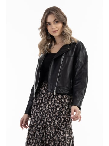 DreiMaster Damen Lederjacke in Schwarz