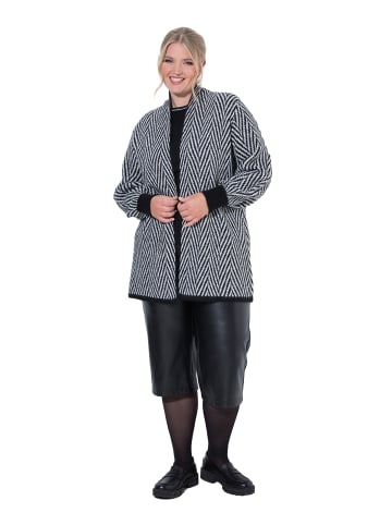 MIAMODA Strickjacke in schwarz