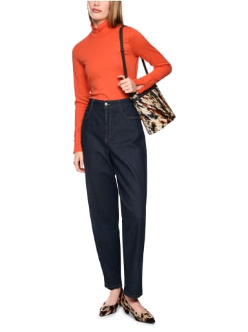 MARC CAIN COLLECTIONS Basic-Shirt mit Stehkragen in Tigerlily