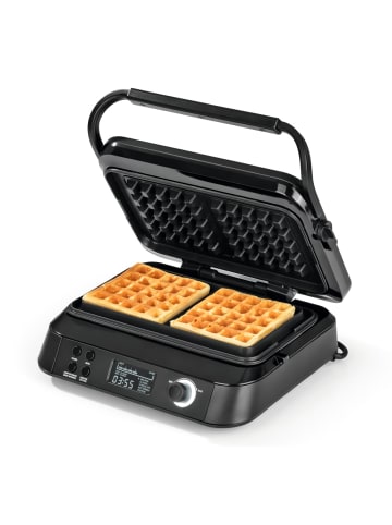 N8WERK Waffeleisen Belgische Waffeln 1600W schwarz Schwarz